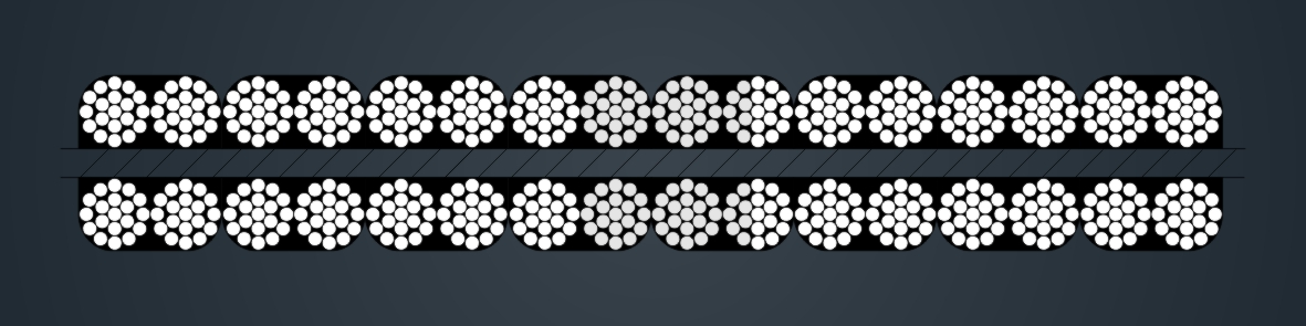 扁鋼絲繩PD8×4×19