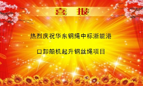 華東鋼繩中標(biāo)鋼絲繩項(xiàng)目